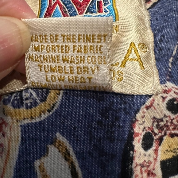 Avi by Kahala Hawaiian Shirt Mens Camp L Ocean Boat Fish All Over Print Tropical - Picture 4 of 9